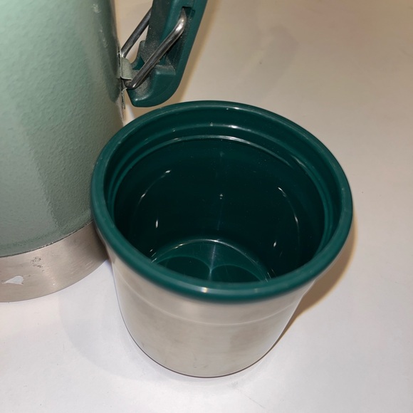 Stanley Thermos Green Steel 1.1 Qt Built For Life Rare Great - Picture 3 of 11